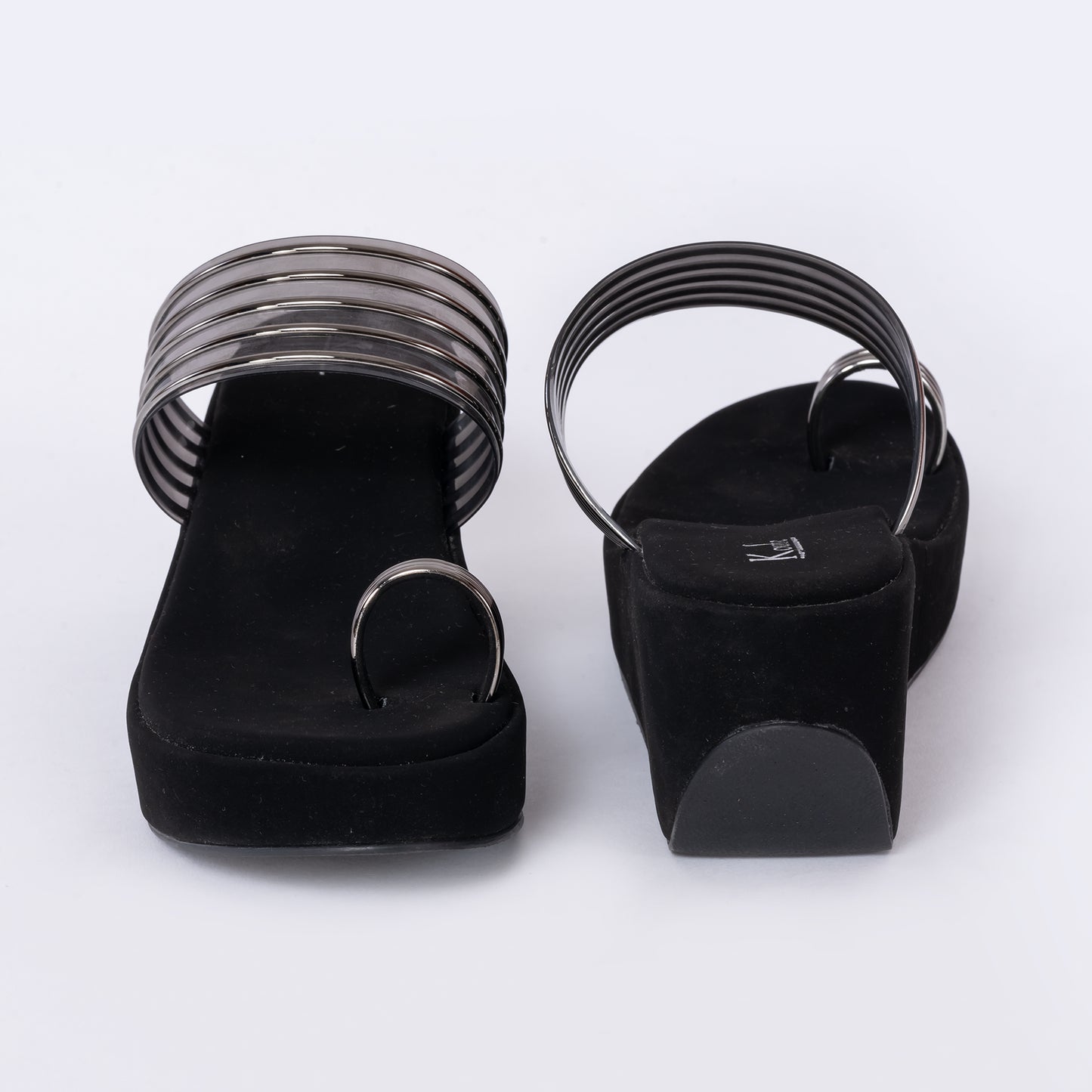 Party Wedges Sandal Black