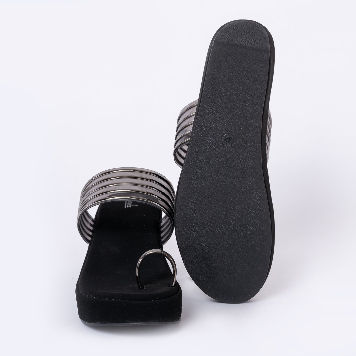 Party Wedges Sandal Black