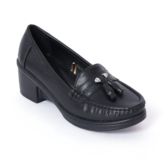 Tuck in Wedges - Leather Black