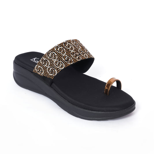 Round Toe Platforms- Black