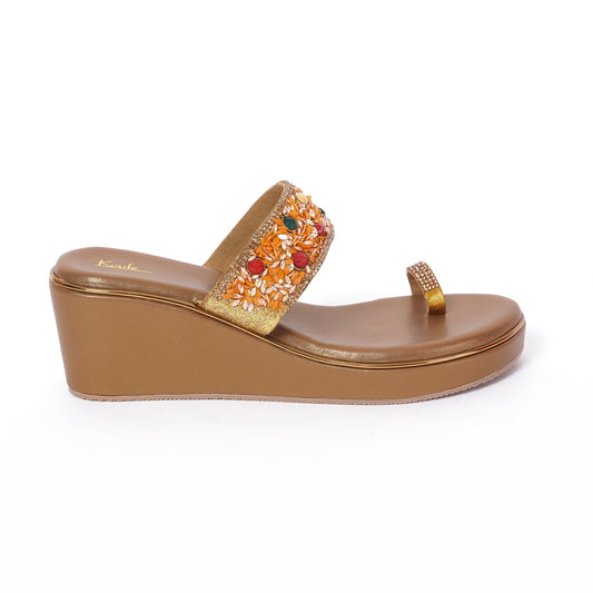 Ethnic WEDGES Slip Ons ANTIQUE