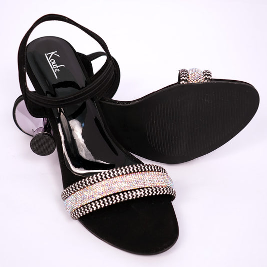 Fashion Heel | Embellished - Black